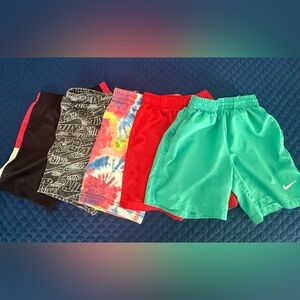 Boys 5-6 NIKE Athletic Shorts - Assorted Colors (Red, Teal, Tie-Dye, Black)